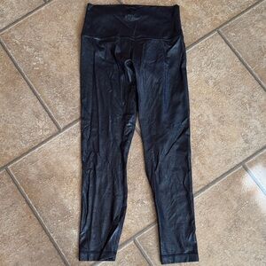 Lululemon Athletica Metallic Black Leggings